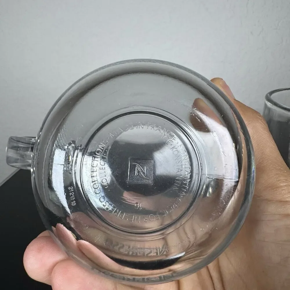 Nespresso Clear Glass Coffee Mug Set 13 fl oz Solid Color 4